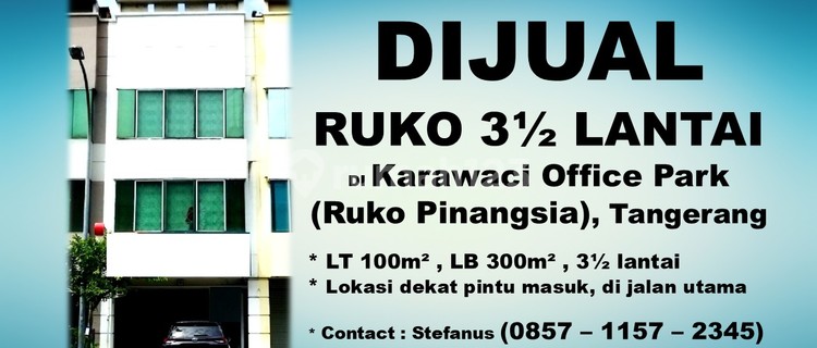 For Sale: Ruko Karawaci Office Park (Pinangsia Ruko), Tangerang 1