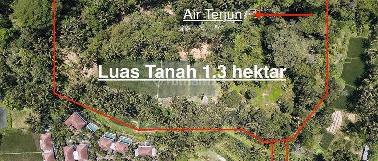 Tanah View Air Terjun Sawah Sungai di Kenderan Tegalalang, Ubud Gianyar SHM 13.000 m²  1