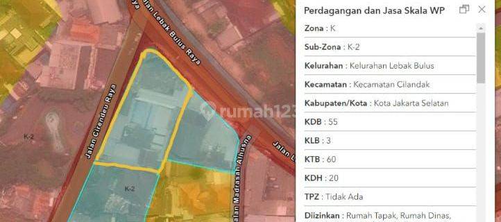 Hitung Tanah...bisa Beli Sebagian, Bangunan 2 Lantai Lokasi Bagus Strategis, Hoek, Jl. Lebak Bulus Ry & Lebak Bulus Pdk 1