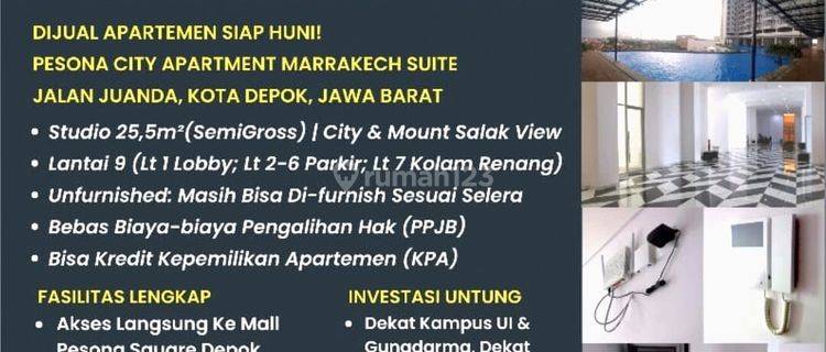 Jual Apartemen Pesona City Depok Studio Unfurnished 856ef7 1