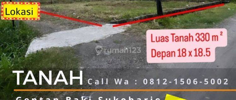 Tanah Ideal 330m² Hook Siap Bangun Gentan 1