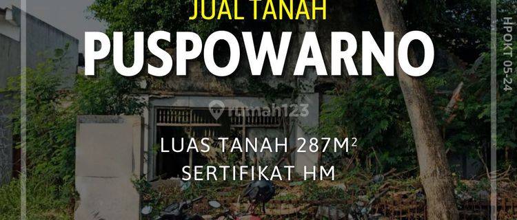 Tanah tengah kota di Puspowarno Semarang Barat 1