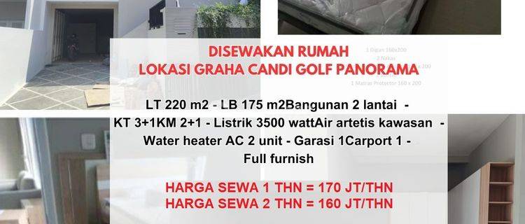 Rumah Full Furnish 2 Lantai Bagus di Graha Candi Golf, Semarang 1