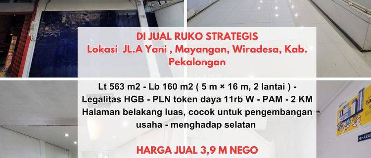 Ruko Strategis 2 Lantai Jln A.yani Wiradesa, Kab Pekalongan  1