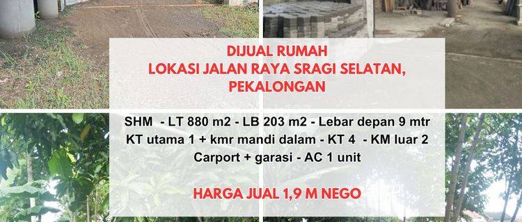 Rumah Lokasi Strategis di Jalan Raya Sragi, Pekalongan 1