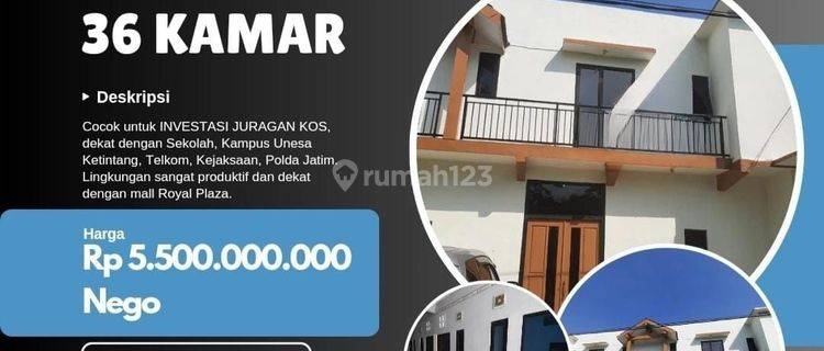 Rumah Kost Ketintang Bangunan Baru Dijual Cepat  1