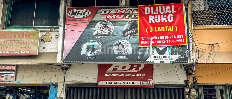For Sale: 3-Story Shop House in Palembang Near IP International Plaza 1