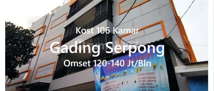 Kost House 106 Rooms, Turnover 120-140 Million/Month in Gading Serpong, Tangsel 1