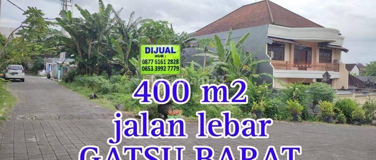 Tanah Premium 400m2 di Gatsu Barat Dkt Raya Gunung Catur Cargo Buluh Indah Gatot Subroto Denpasar Barat  1