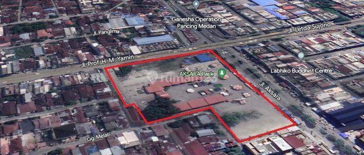 Dijual Tanah Luas + 11.000 M di Jl. H.m Yamin Sudut Jl. Aksara Medan 1