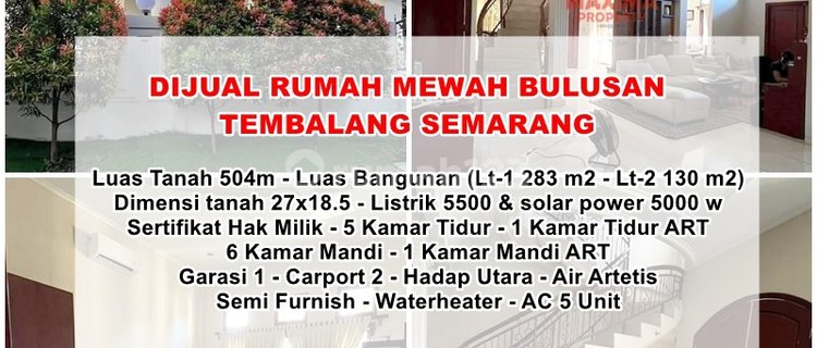 Jual Cepat Rumah Mewah di Tembalang Atas Semarang 1