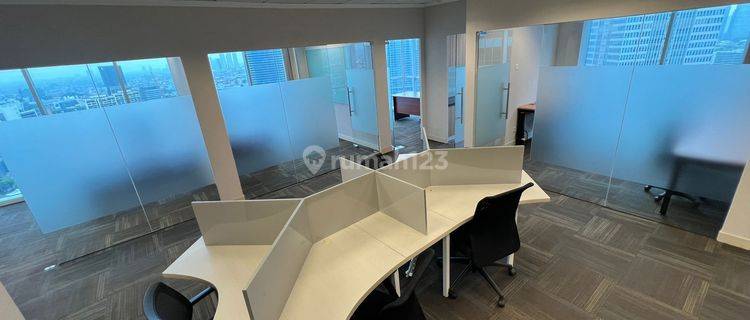 Ruang Kantor Full Furnished Siap Pakai Bebas Ganjil Genap dekat Kedutaan China, Ritz-Carlton. 1