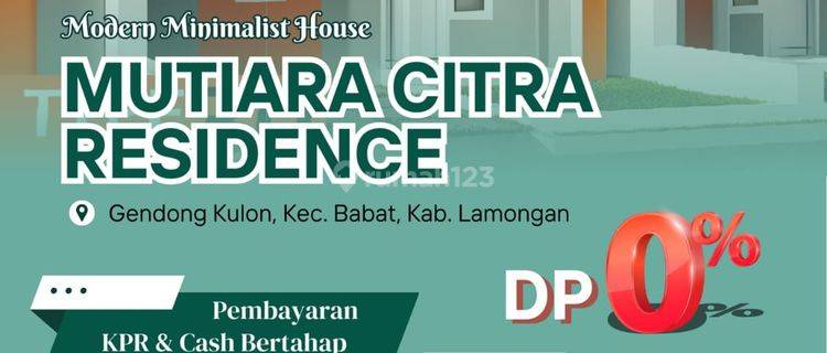 Rumah Subsidi Dekat Pasar Babat Di Perum Mutiara Citra Residence 1