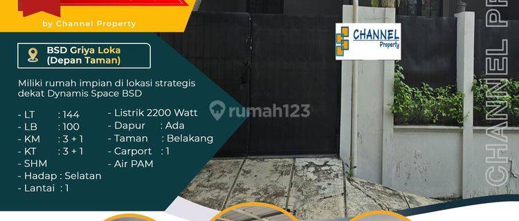 Dijual cepat Rumah siap huni Griya loka Bsd city, an 1