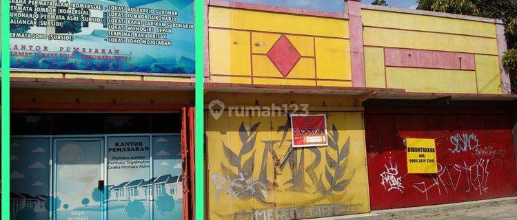 Dijual Ruang Usaha 
Pinggir Jalan Utama Sukoharjo
Lokasi Sidorejo Bendosari 1