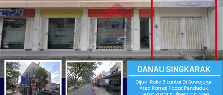 Ruko 3 Lantai Di Sawojajar, Area Ramai Padat Penduduk 1