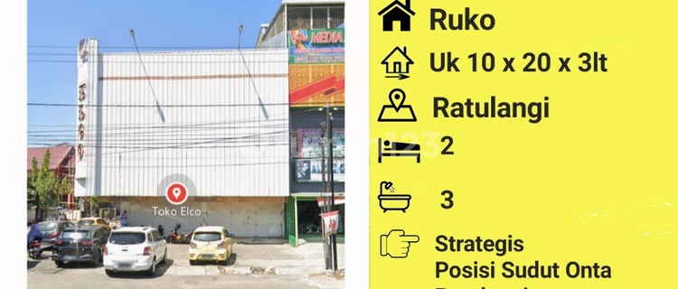 For Rent Shop House at Jl. Ratulangi Corner of Onta Lama, Makassar 1