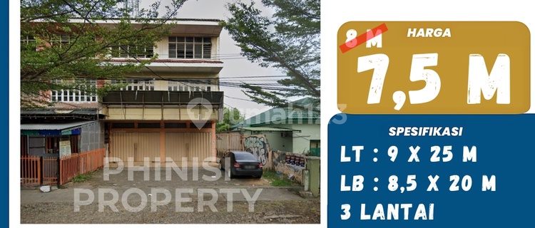FOR SALE 2-Unit Wide Shop House with SHM on Opu Daeng Risadju Road Axis 1
