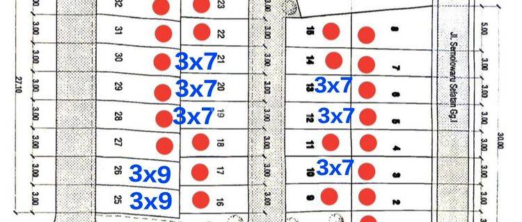 Tanah Murah Mulai 180 Juta di Perumahan Semolowaru. Ukuran 3x7 3x9. Row 4 Meter. Hadap Timur Barat. Dekat Merr, Untag, Unitomo, Tol 1