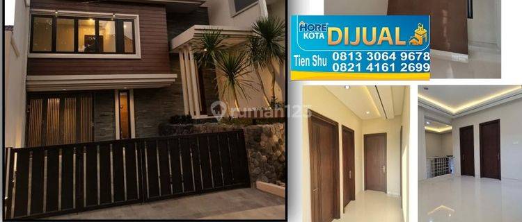 Rumah mewah dan baru di Galaxy Bumi Permai Araya Surabaya Timur desaign eksklusif modern style  3 lantai 1