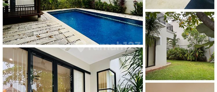 Disewa Rumah Fatmawati, Luas Tanah 685M, Bangunan 2 Lantai 480M, 5 Kamar Tidur, Semi Furnished, Ada Kolam Renang, Dekat MRT Cipete Raya, Dekat Lotte Fatmawati, Dalam Town House, Harga 650 Jt Pertahun atau 350 Us Dolar Perbulan Lina 1