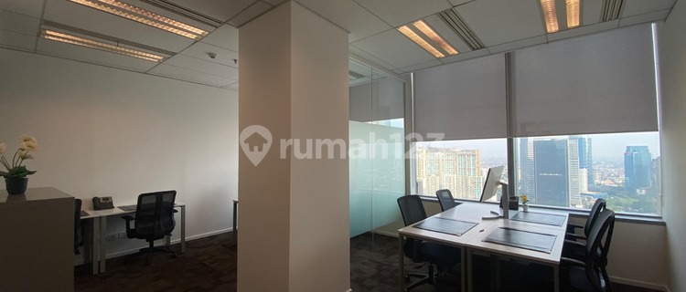Kantor Unit Furnished 8 Pax di DBS Bank Tower Satrio Dekat Mall 1
