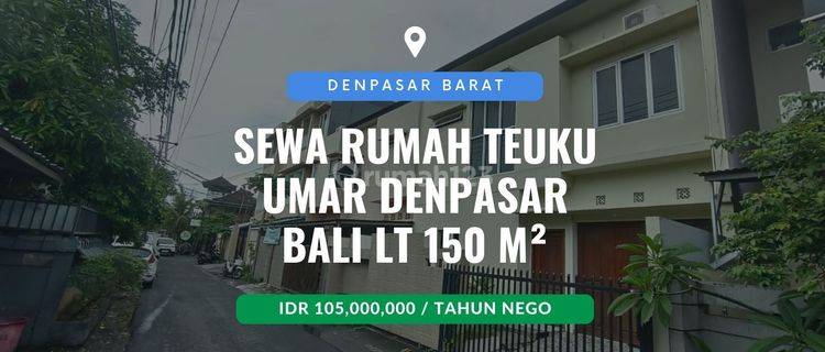 Disewakan Rumah Semi Full Furnished Di Kawasan Jl. Teuku Umar, Denpasar Barat 1