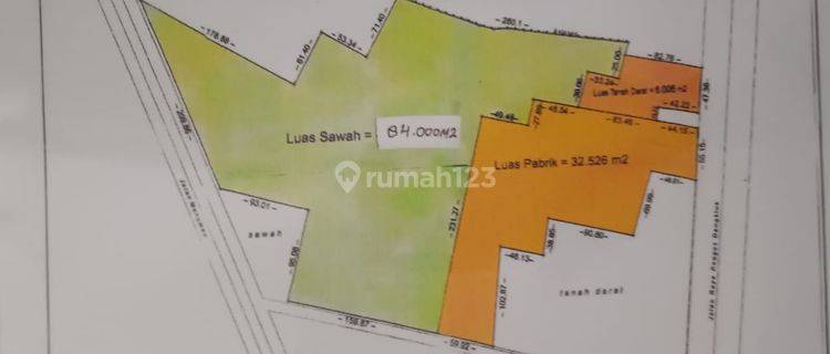 Dijual Tanah 3,7 Ha Eks Pabrik Di Rengas Dengklok Karawang 1