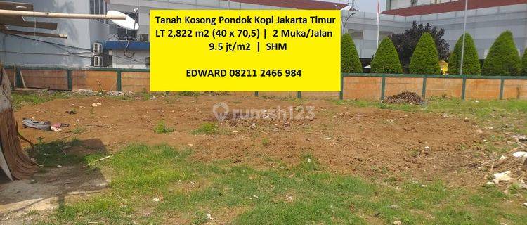 Tanah Matang Luas Strategis Pondok Kopi Jakarta Timur 1