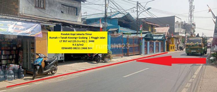 Lahan Luas + Gudang + Rumah Strategis Pondok Kopi Jakarta Timur 1