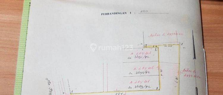 Tanah kosong buat bangun kantor atau gudang 70% di bwh njop 1