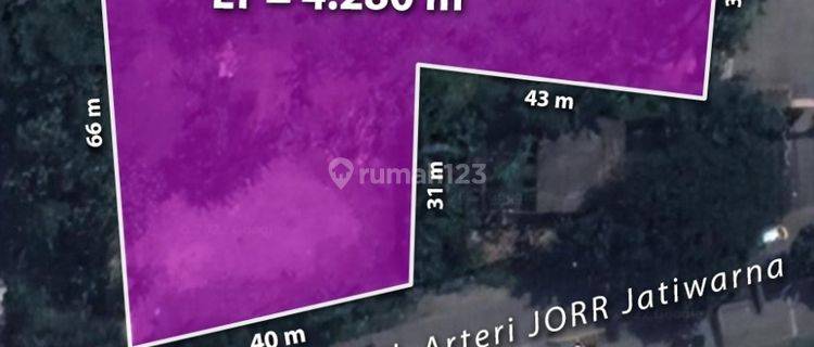 Dijual Tanah Komersial Jl Arteri Jorr Jati Warna, Bekasi 1