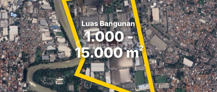 Jarang ada! Gudang 1.000 - 15.000 m2 di Tengah Kota Tangerang, MH Thamrin 1