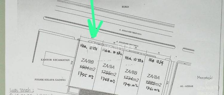 Kavling Komersil Strategis di Bulevar Timur Raya Kelapa Gading Jakarta Utara 1