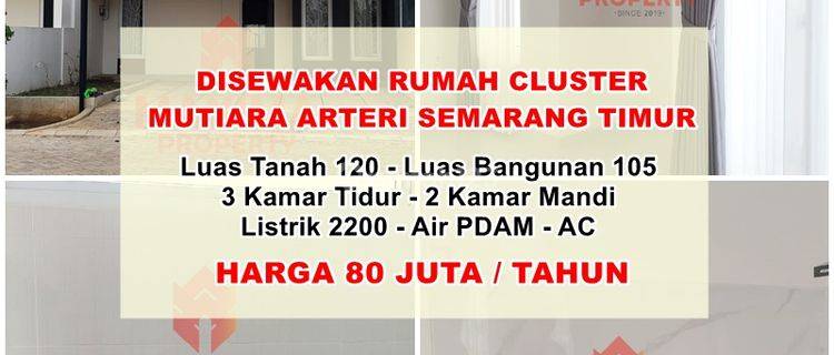 Disewakan Rumah Cluster Mutiara Arteri Semarang Timur  1