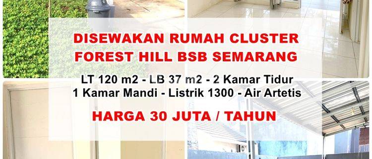 Disewakan Rumah Cluster Forest Hill Bsb Semarang  1