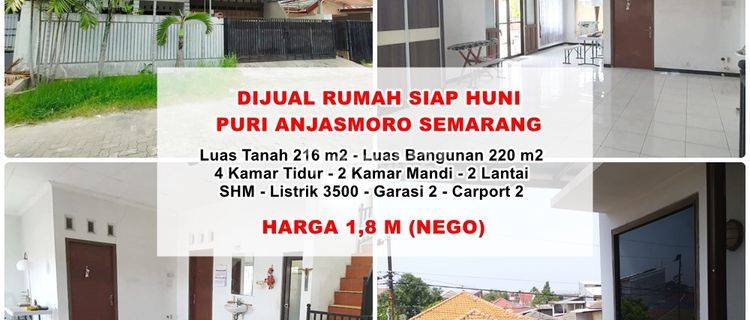 Dijual Rumah Siap Huni Puri Anjasmoro Semarang 1