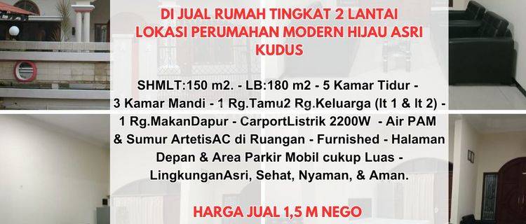 Dijual Rumah 2 Lantai Perumahan Modern Hijau Kudus  1