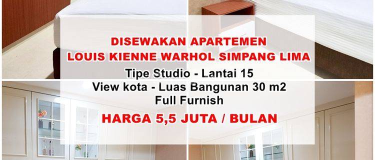 Disewakan Apartemen Louis Kienne Warhol Simpang Lima Semarang 1