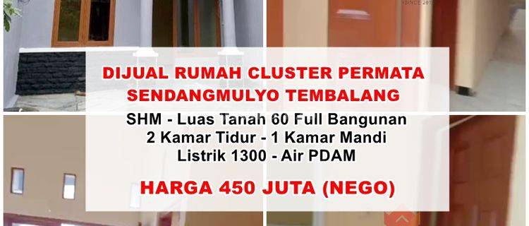 Dijual Rumah Cluster Permata Sendangmulyo Tembalang Semarang  1