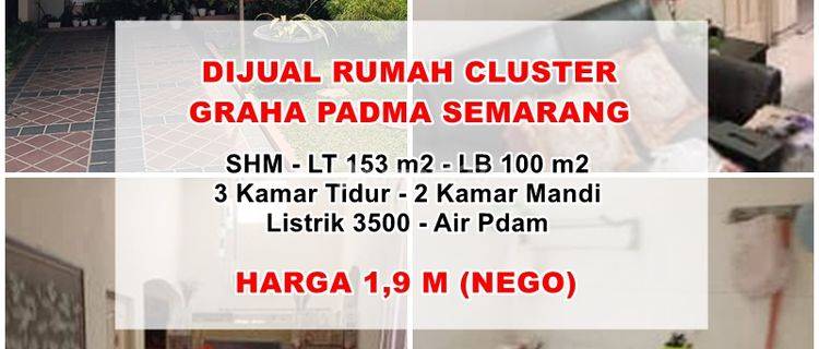 Dijual Rumah Cluster Graha Padma Semarang  1