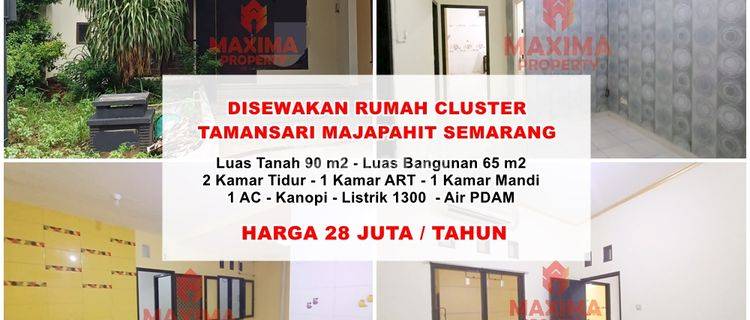 Disewakan Rumah Cluster Tamansari Majapahit Semarang Timur 1