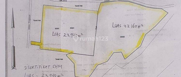 Dijual Tanah Penajam IKN, 5,7Ha, SHM 1