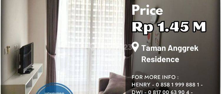 Taman Anggrek Residence Turun Harga 1 BR Dijual Cepat Pool View 1