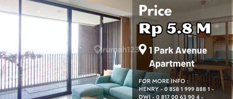 Turun Harga 1 Park Avenue 3+1br Full Furnish Dan Renov Jual Rugi 1