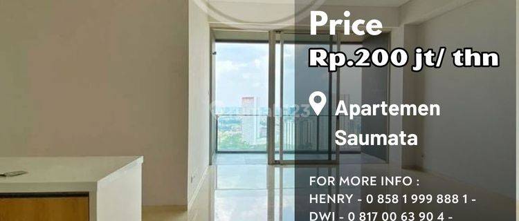 Disewa Apartemen Saumata Unit 2+1BR High Floor Furnish City View 1