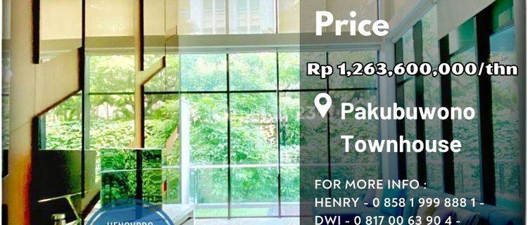 Pakubuwono Townhouse 4 Lantai Full Furnish Private Pool Lifts 1