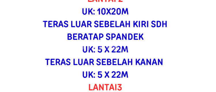 Di sewakan ruko 250 juta pertahun 1