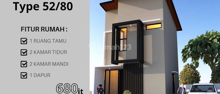 Rumah 2 lantai 600jt-an dekat kampus kota malang 1