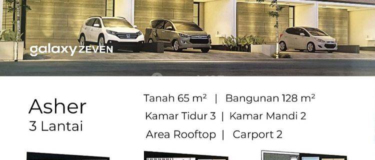 Jual Rumah Baru Scandinavian 3 Lantai + Rooftop Pantai Mentari 1